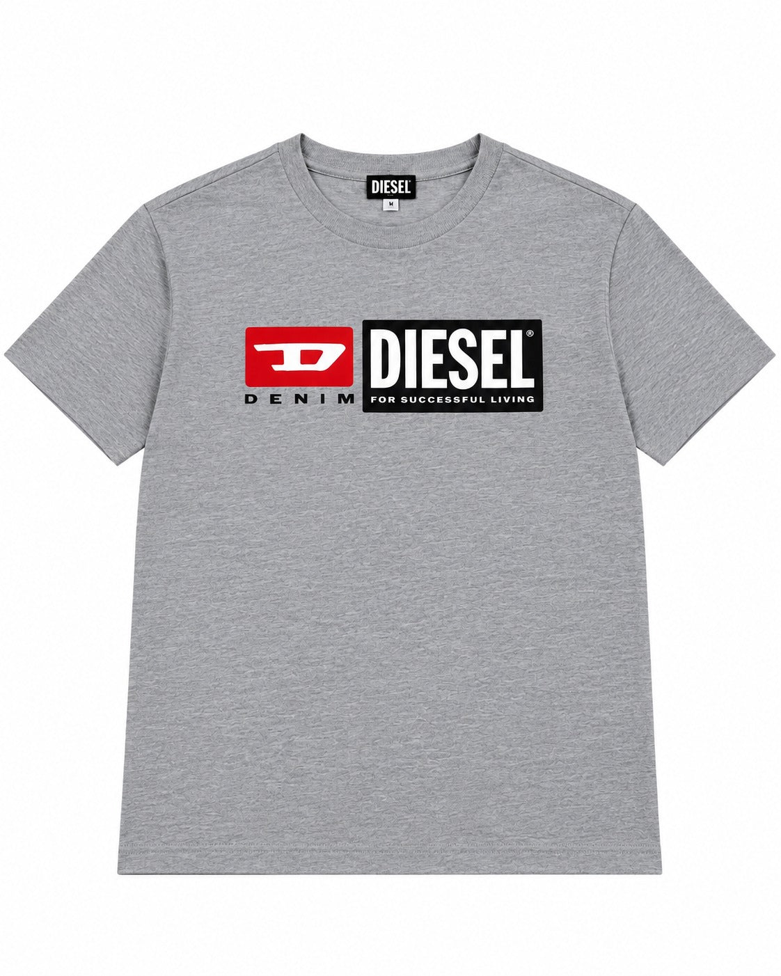 PLAYERA CABALLERO DIESEL CUELLO REDONDO GRIS LOGO DIESEL DENIM XL