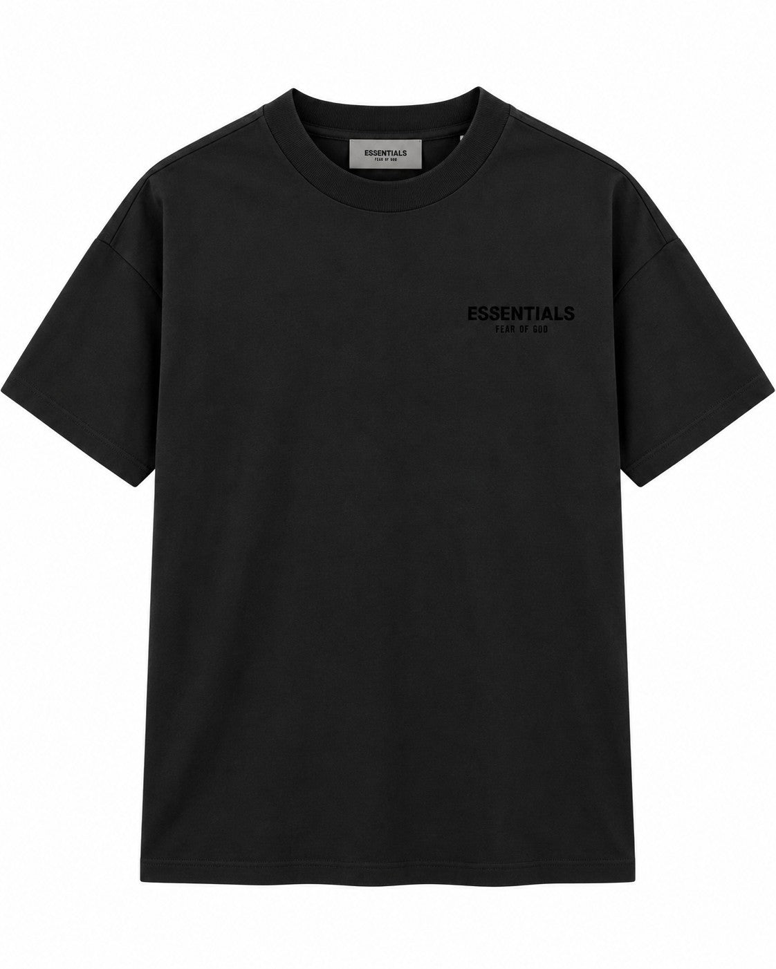 PLAYERA CABALLERO ESSENTIALS CUELLO REDONDO NEGRO