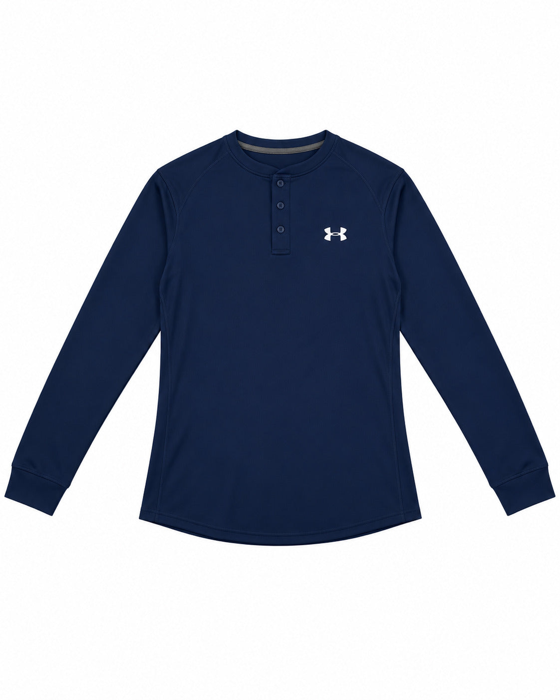 PLAYERA CABALLERO UNDER ARMOUR CUELLO REDONDO MANGA LARGA MOD1 AZUL NAVI