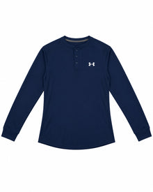 PLAYERA CABALLERO UNDER ARMOUR CUELLO REDONDO MANGA LARGA MOD1 AZUL NAVI