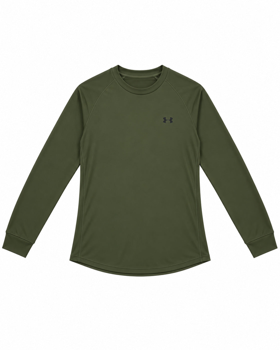 PLAYERA CABALLERO UNDER ARMOUR CUELLO REDONDO MANGA LARGA MOD2 VERDE XXL