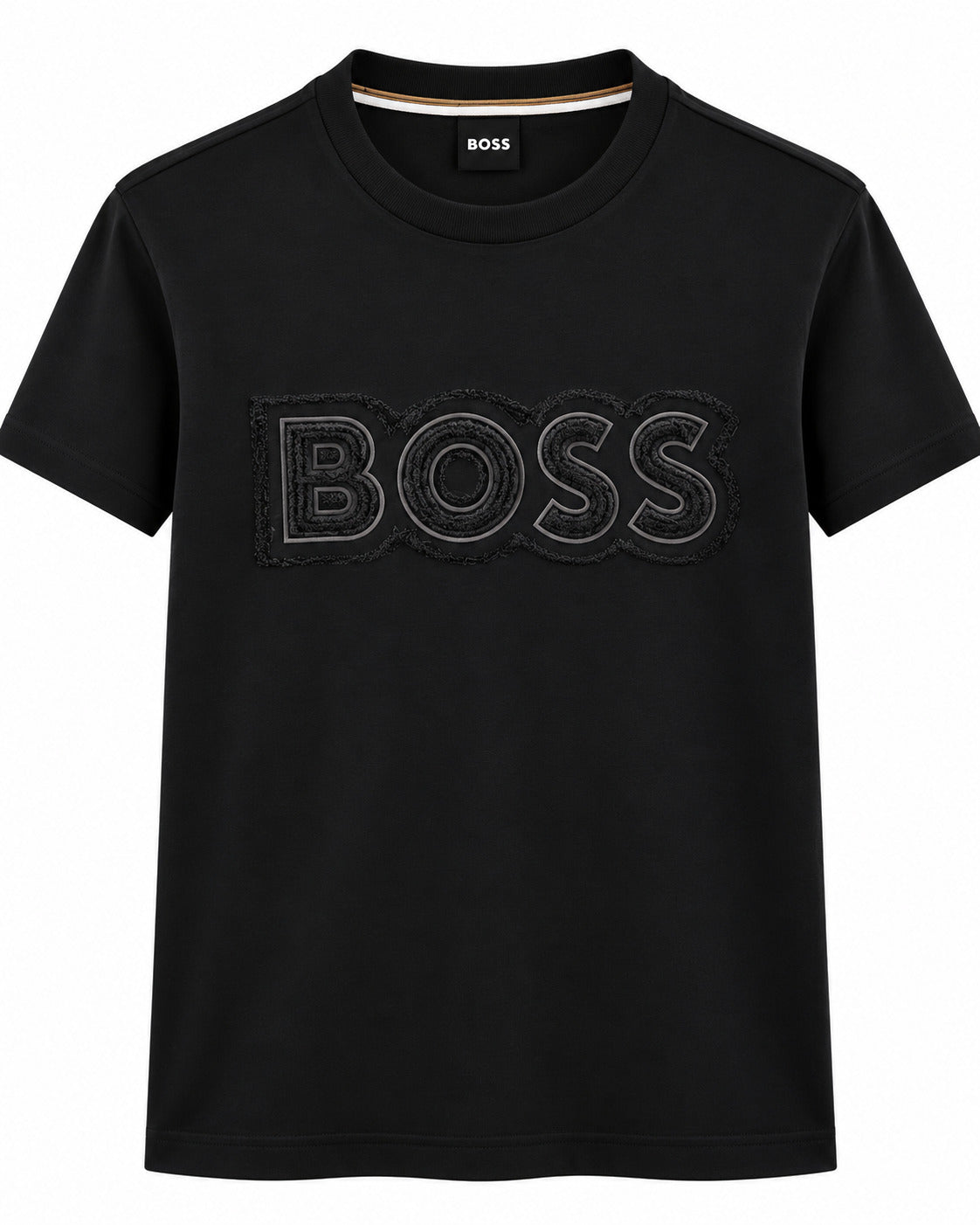 PLAYERA CABALLERO HUGO BOSS CUELLO REDONDO AZUL NAVY LOGO BOSS 3D BORDADO M