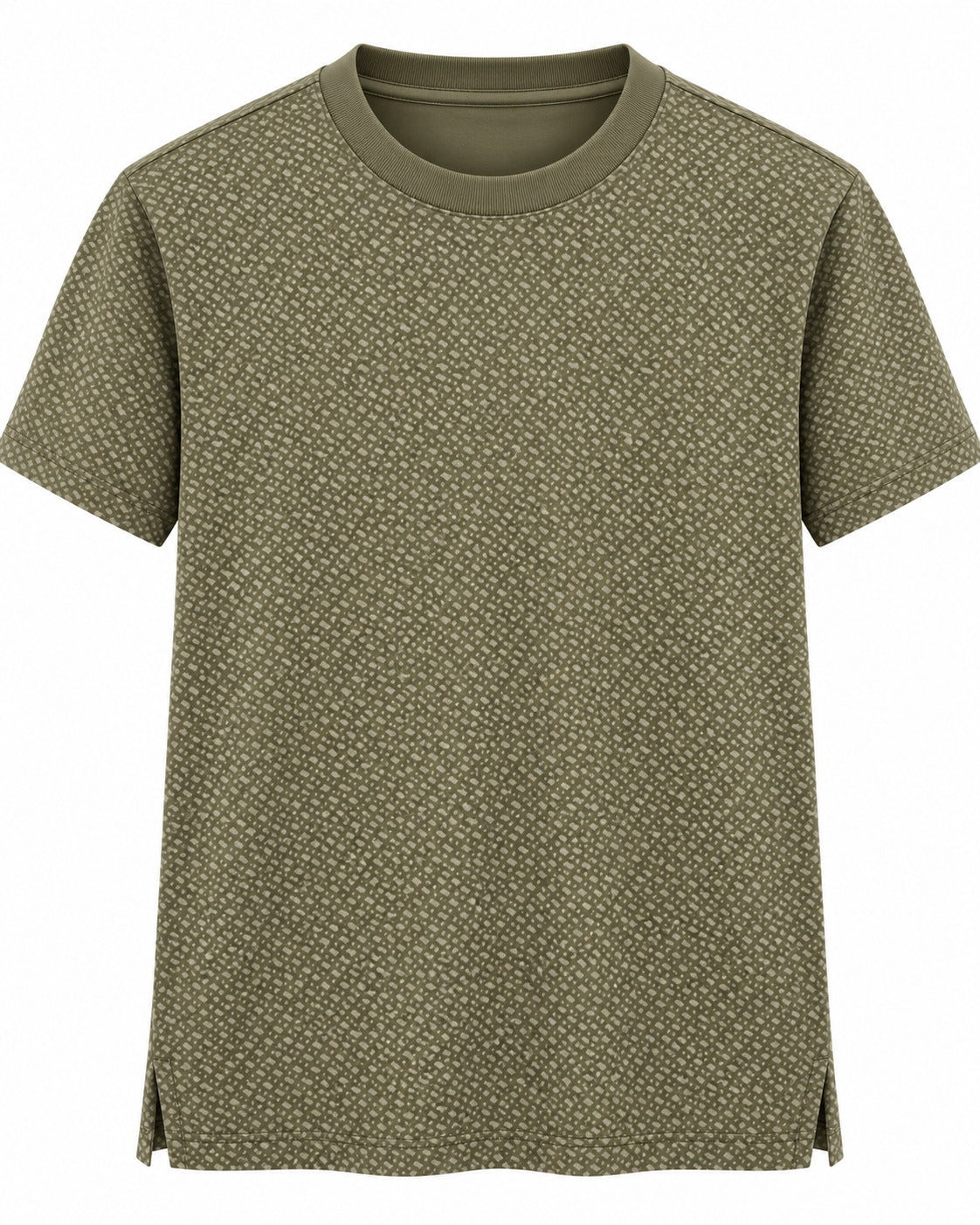 PLAYERA CABALLERO HUGO BOSS CUELLO REDONDO VERDE MERCERISED MANCHAS VERDE CLARO L