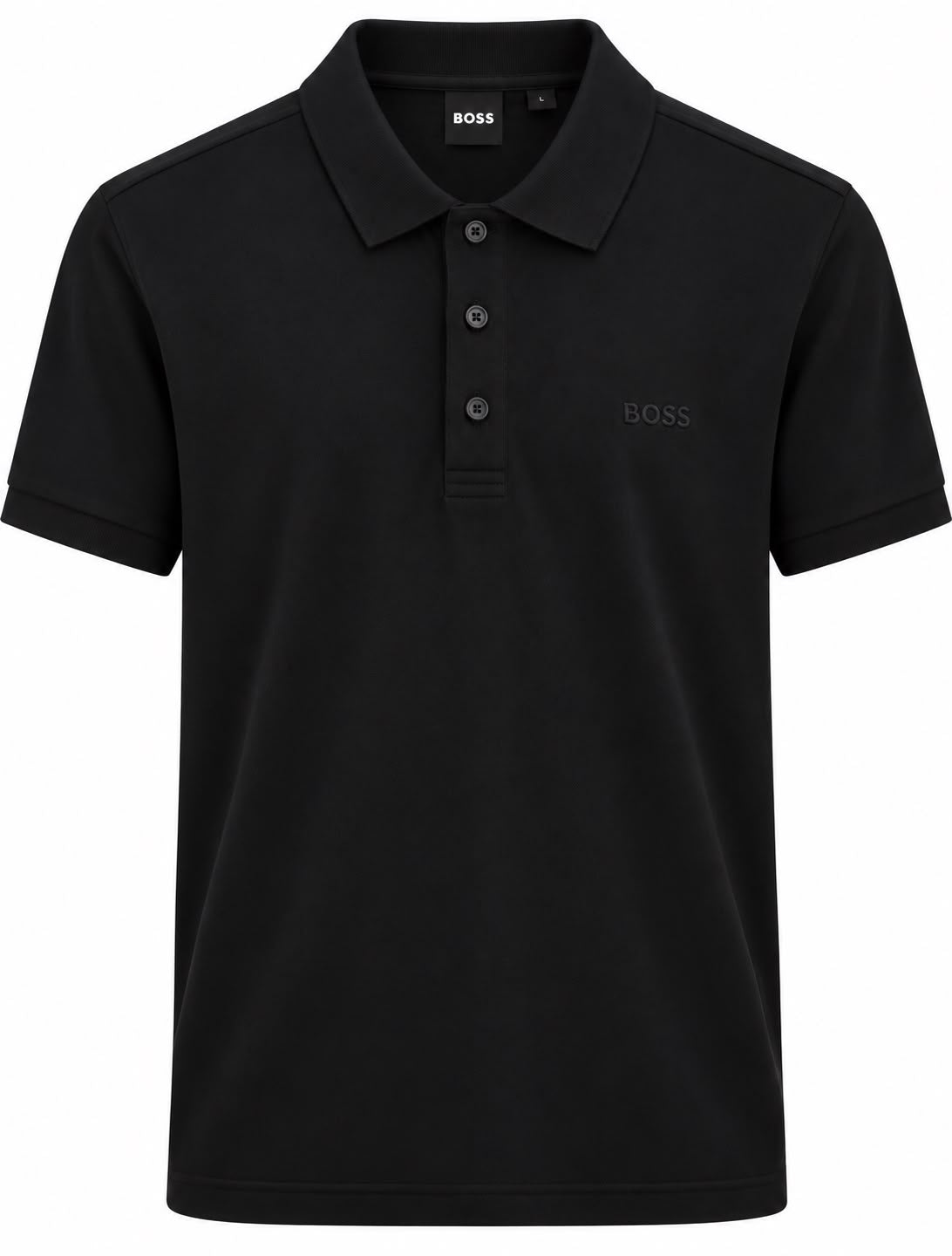 PLAYERA CABALLERO HUGO BOSS T POLO AZUL NAVY BOTONES MONOG L
