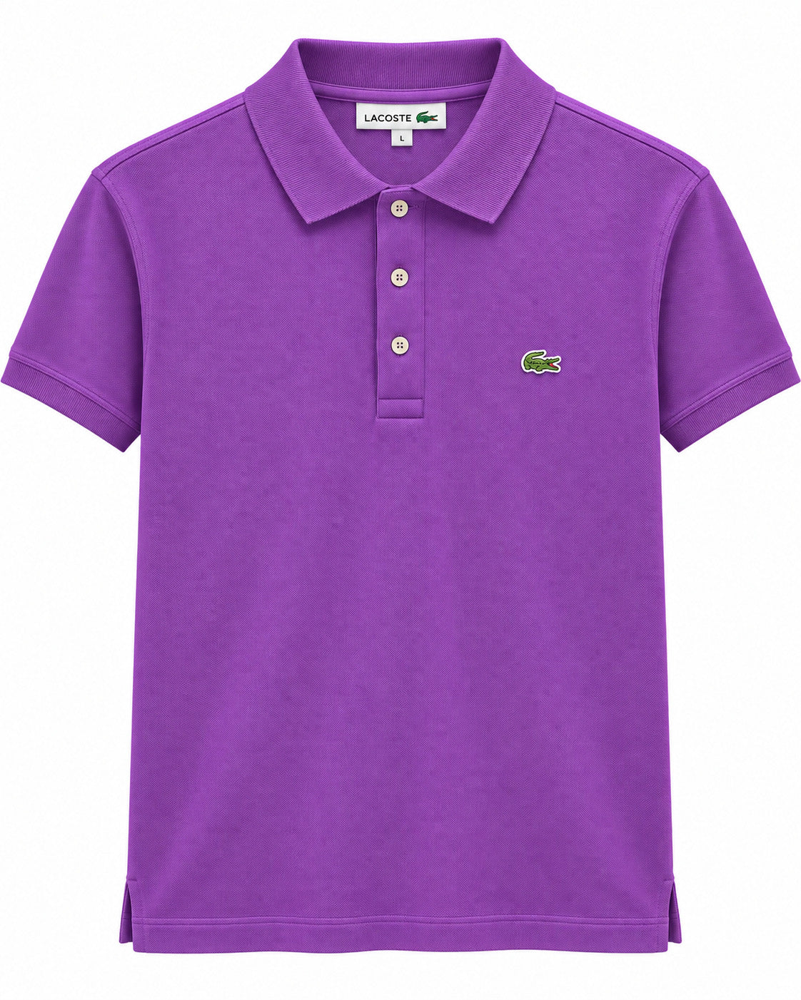 PLAYERA CABALLERO LACOSTE T POLO MORADA LOGOTIPO PH401251 S5Z XL