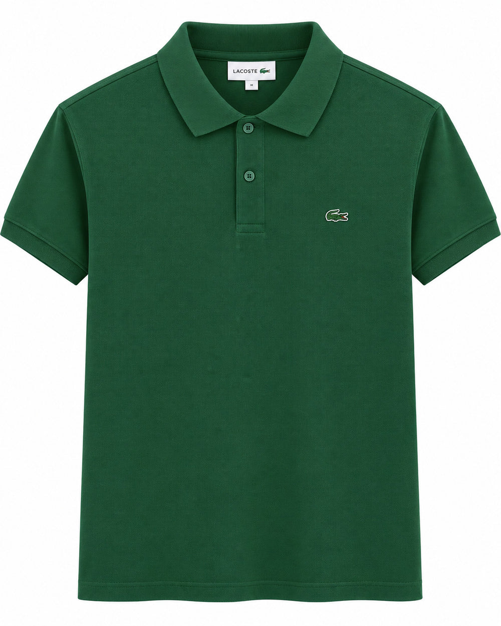 PLAYERA CABALLERO LACOSTE T POLO VERDE VIVO RAYAS BLANCAS CUELLO Y MANGA PH825951 JK1 L