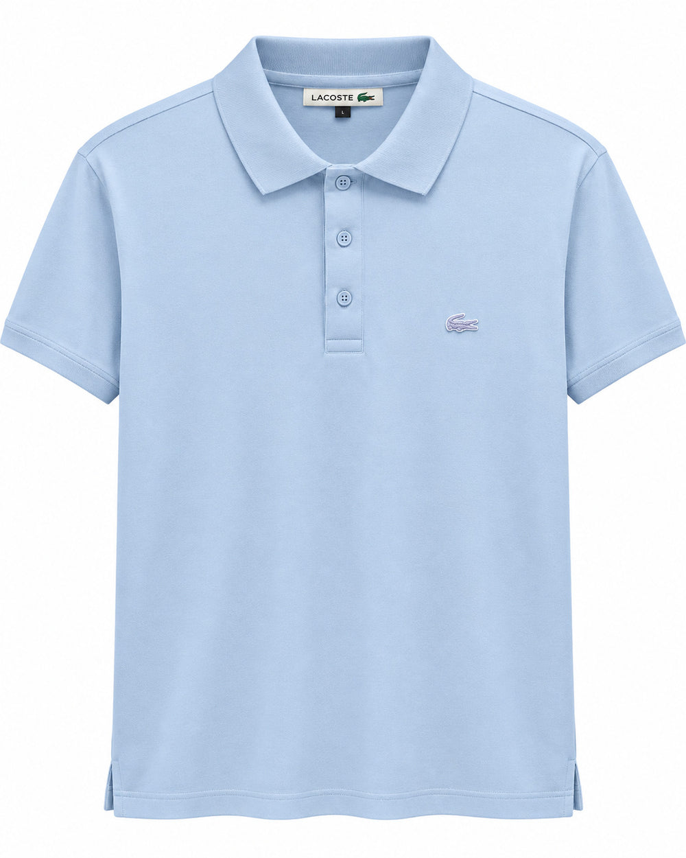 PLAYERA CABALLERO LACOSTE T POLO AZUL BAJO LOGO MORADO PH836151 J2G XXL