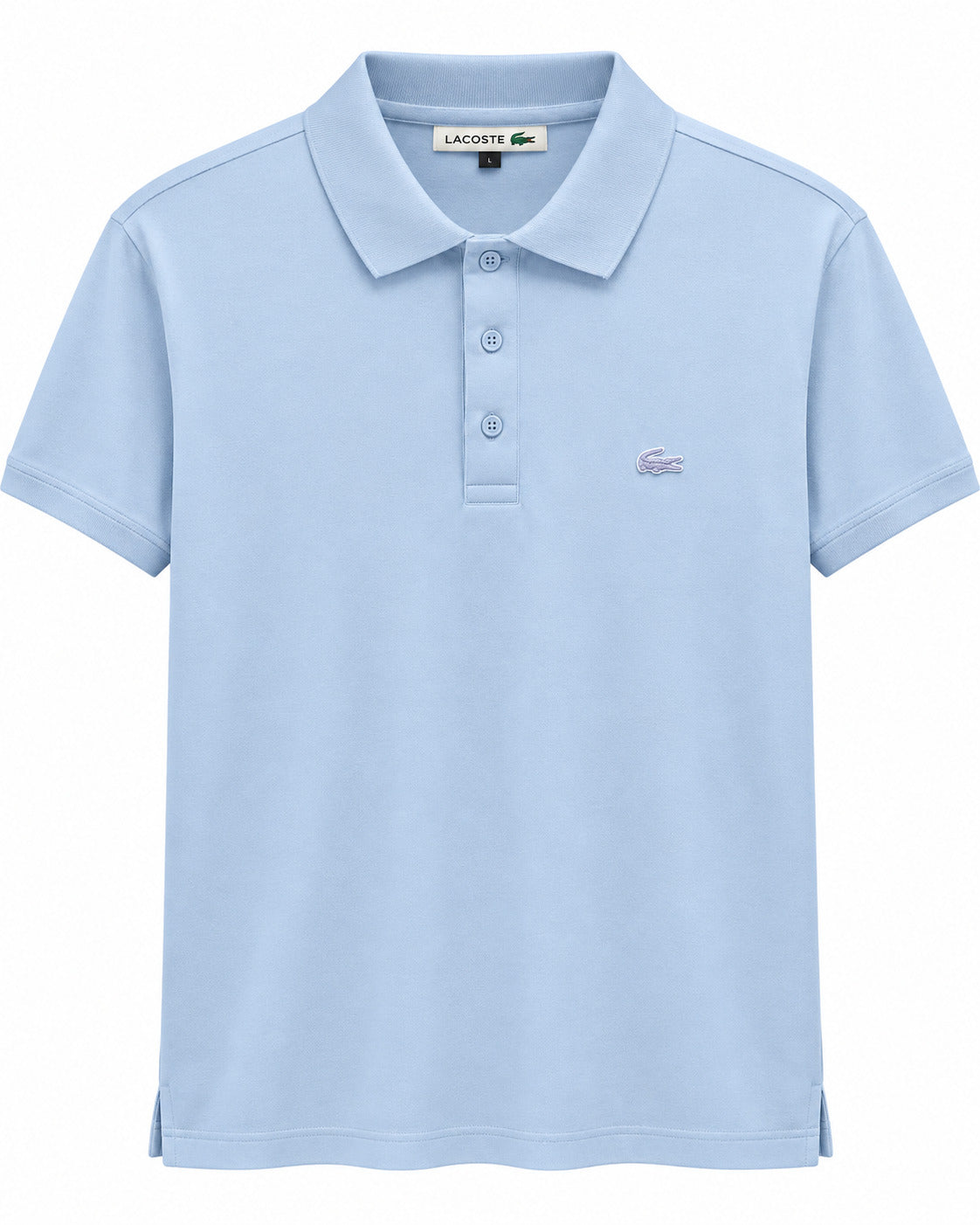 PLAYERA CABALLERO LACOSTE T POLO AZUL BAJO LOGO MORADO PH836151 J2G XXL