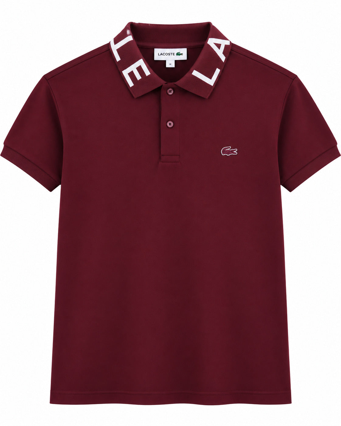 PLAYERA CABALLERO LACOSTE T POLO TINTA MARCA CUELLO BLANCA XL