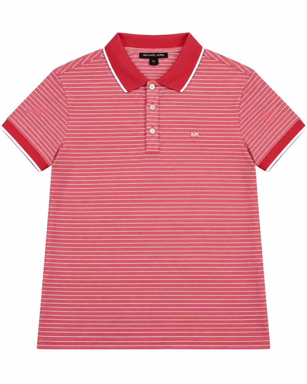 PLAYERA CABALLERO MK T POLO SALMON TEJIDO BLANCA KT45230DYL M