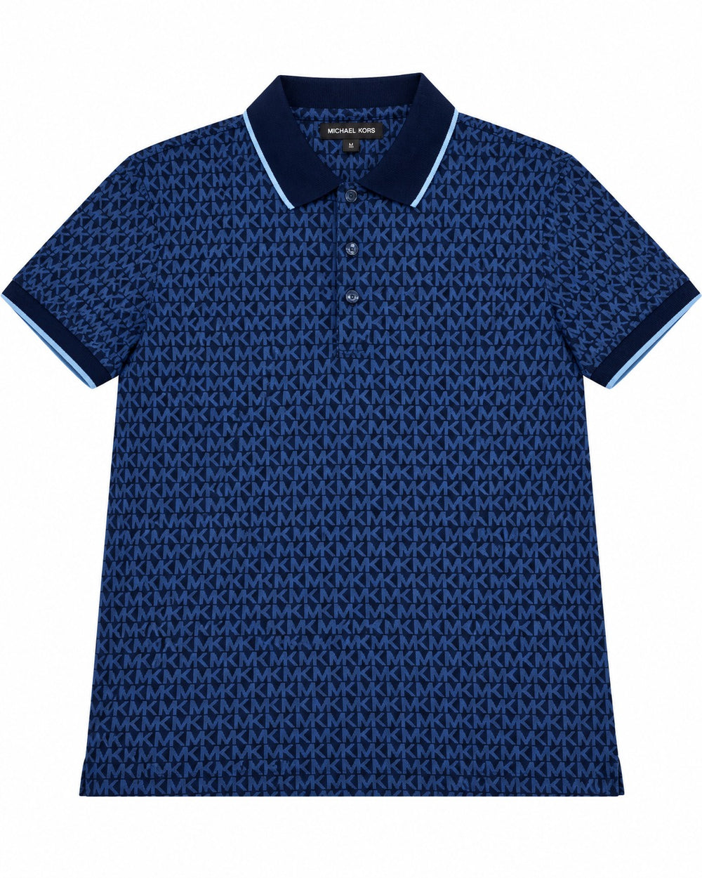PLAYERA CABALLERO MK T POLO AZUL MONOGRAMA OT451BP48T XS