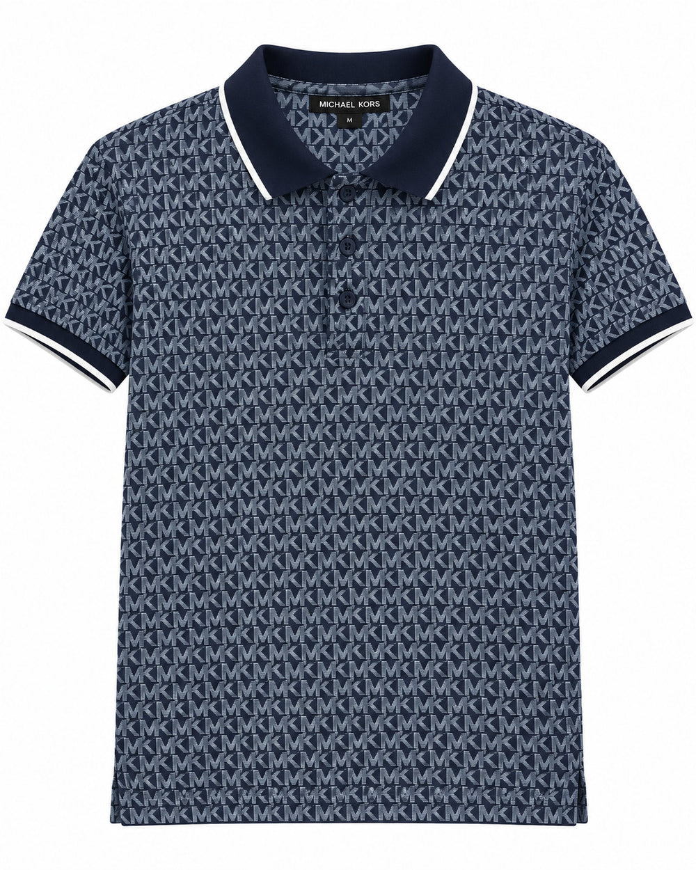 PLAYERA CABALLERO MK T POLO AZUL MONOGRAMA OT451BP48T M