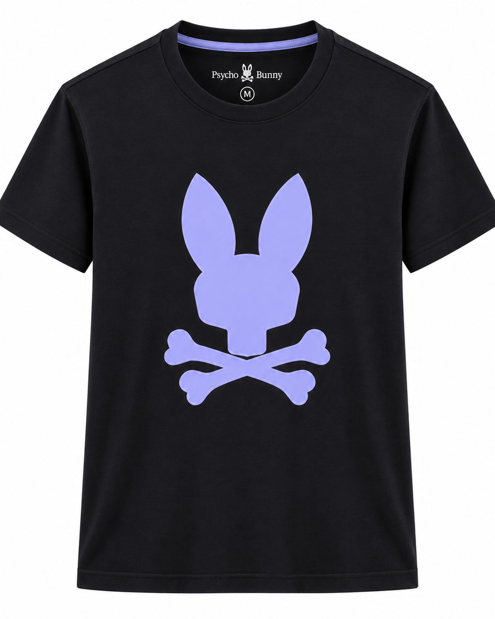 PLAYERA CABALLERO PSYCHO BUNNY CUELLO REDONDO AZUL NAVY LOGO LILA 6