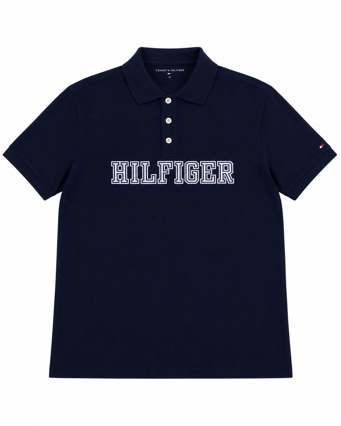 PLAYERA CABALLERO TOMMY H T POLO AZUL NAVY LOGO BLANCO XM05641400 DWS M