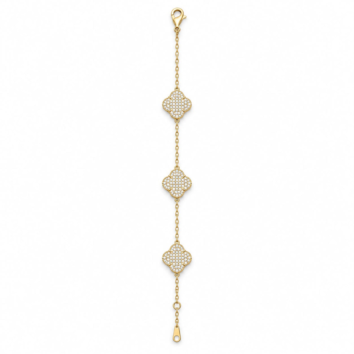 PULSERA ESTILO VAN CLEEF METAL ESTILO 3 DORADO