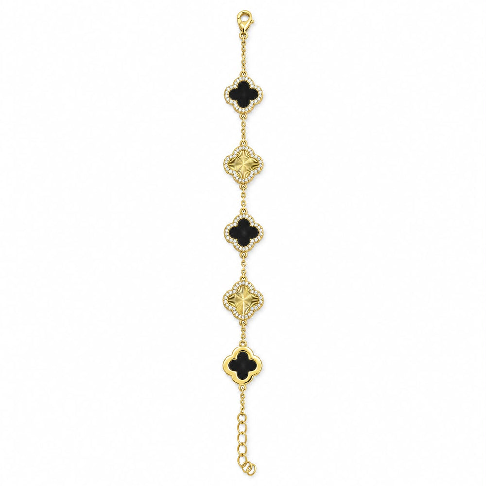 PULSERA ESTILO VAN CLEEF METAL ESTILO 4 DORADO BI TONO