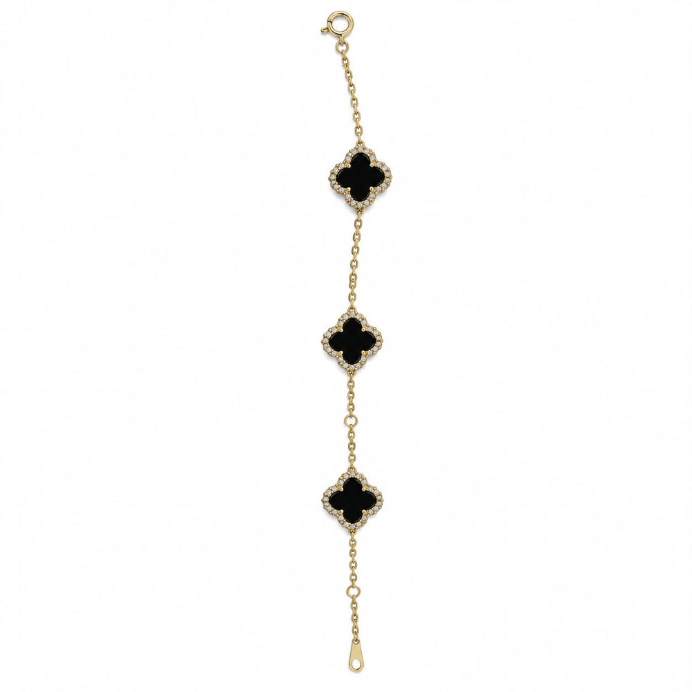 PULSERA ESTILO VAN CLEEF METAL ESTILO 6 NEGRO