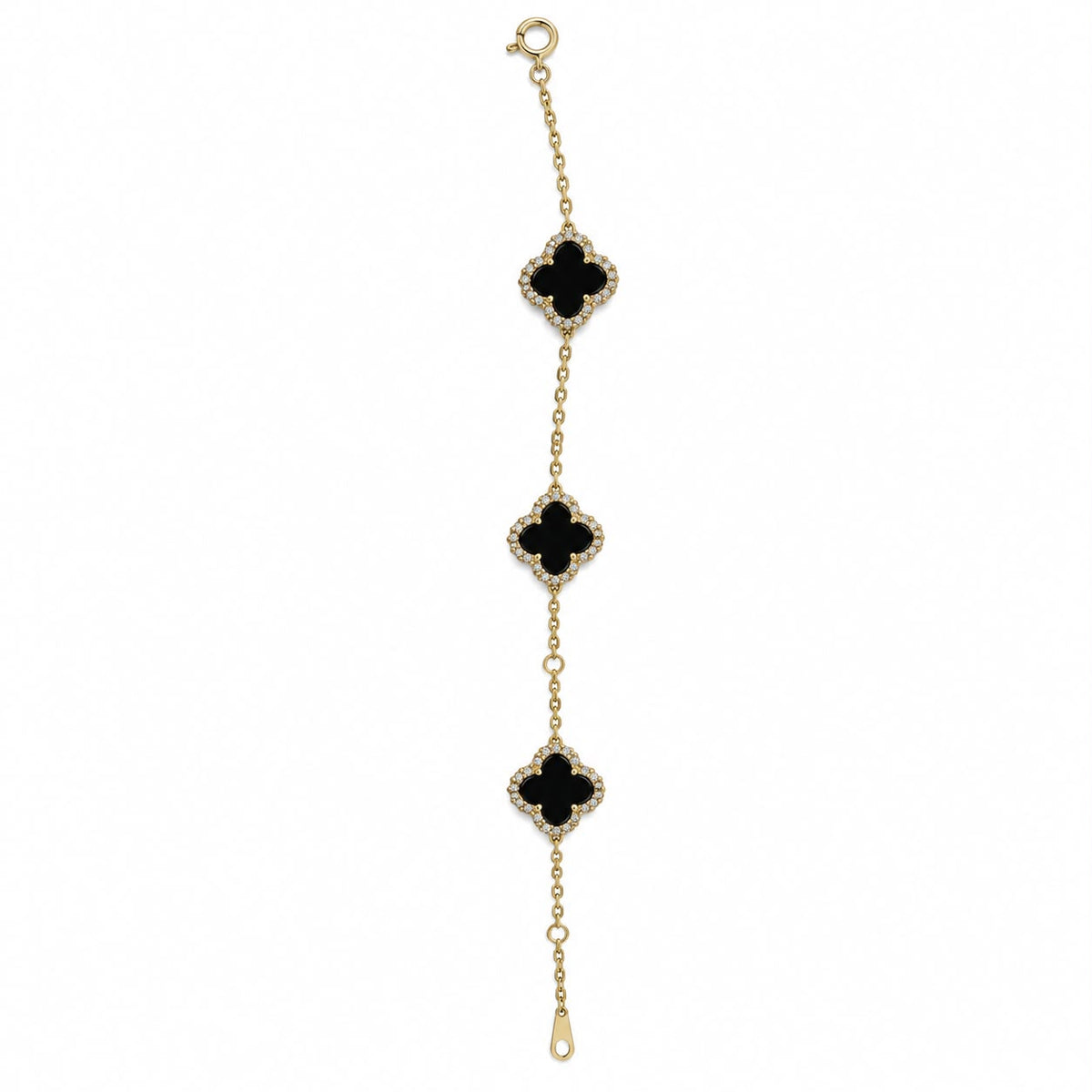PULSERA ESTILO VAN CLEEF METAL ESTILO 6 NEGRO