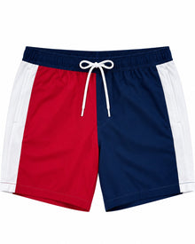 SHORT DE BAÑO HOLYSTER TRICOLOR ROJO/AZUL/BLANCO