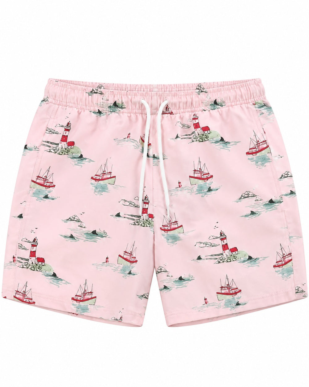 SHORT DE BAÑO HOLYSTER ROSA BARCOS