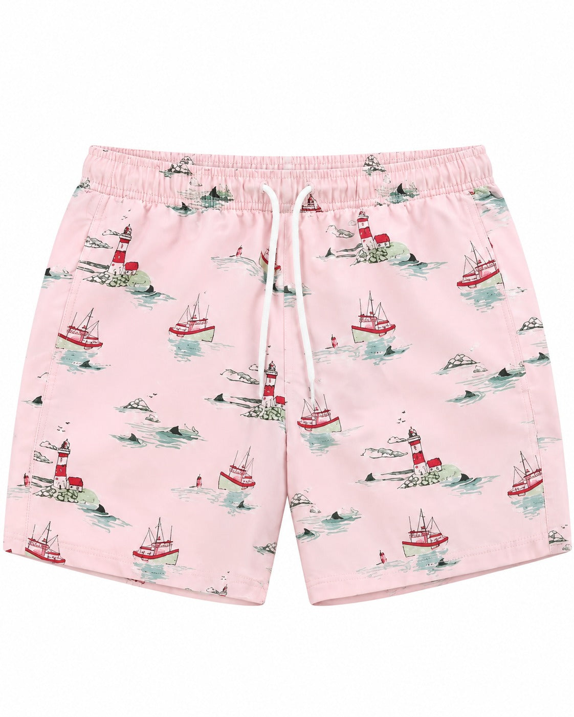 SHORT DE BAÑO HOLYSTER ROSA BARCOS