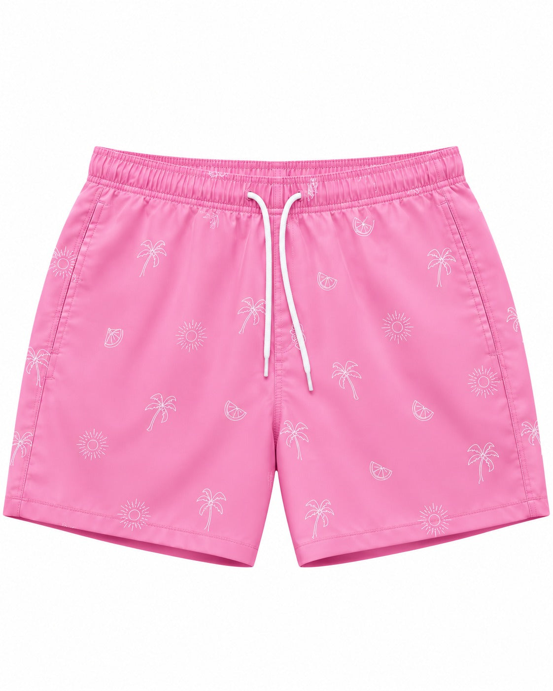 SHORT DE BAÑO HOLYSTER ROSA PALMERAS