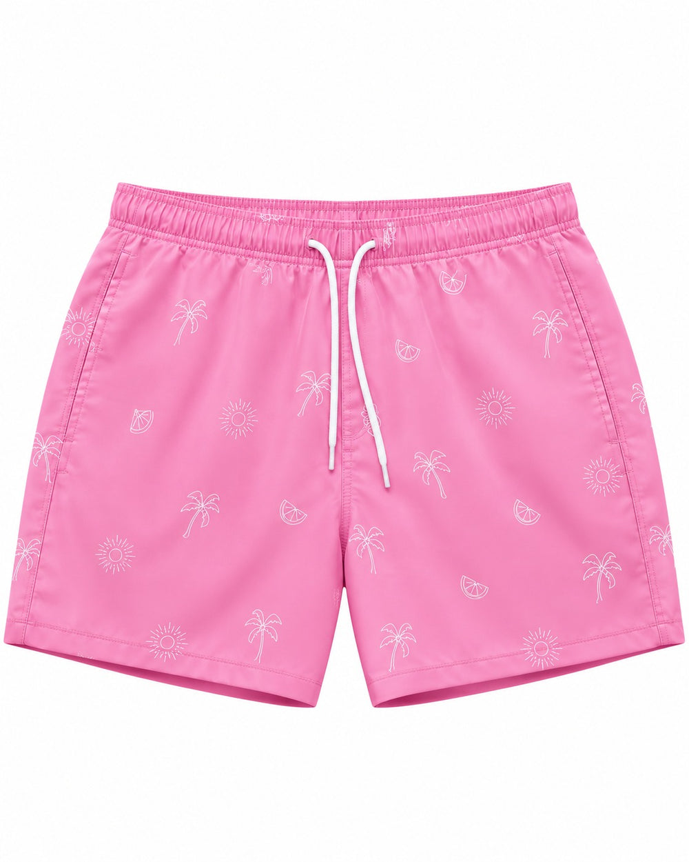 SHORT DE BAÑO HOLYSTER ROSA PALMERAS