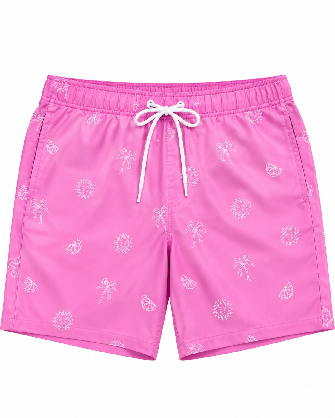 SHORT DE BAÑO HOLYSTER ROSA PALMERAS