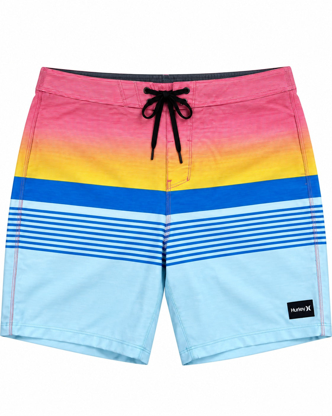 SHORT DE BAÑO HURLEY RAYADO MULTICOLOR ROJO/AMARILLO/AZULES