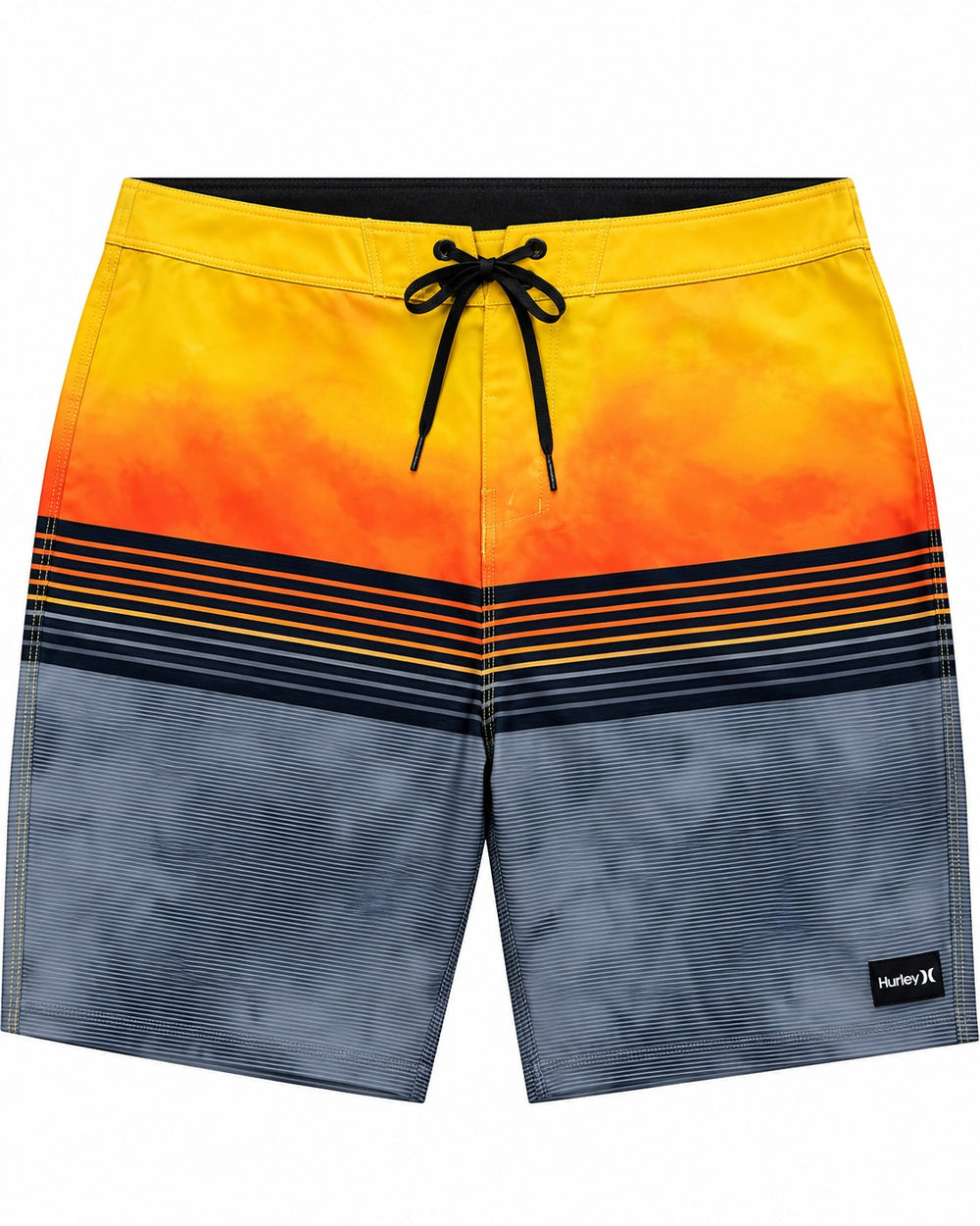 SHORT DE BAÑO HURLEY RAYAS AMARILLO/NARANJA/GRIS