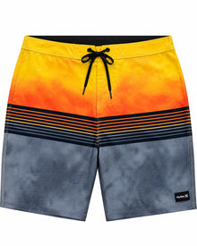 SHORT DE BAÑO HURLEY RAYAS AMARILLO/NARANJA/GRIS