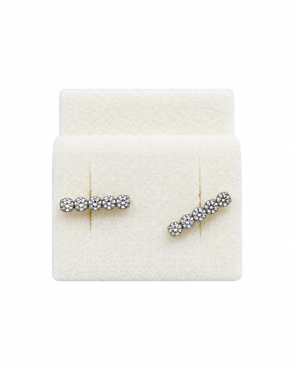 ARETES ORO 10K 5 CIRCULOS ORO BLANCO