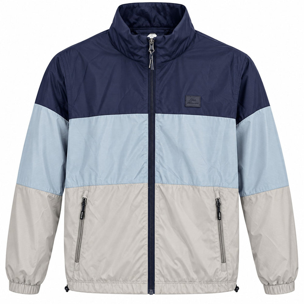 CHAMARRA CABALLERO NEW BALANCE TRICOLOR GRIS, AZUL Y AZUL NAVY L