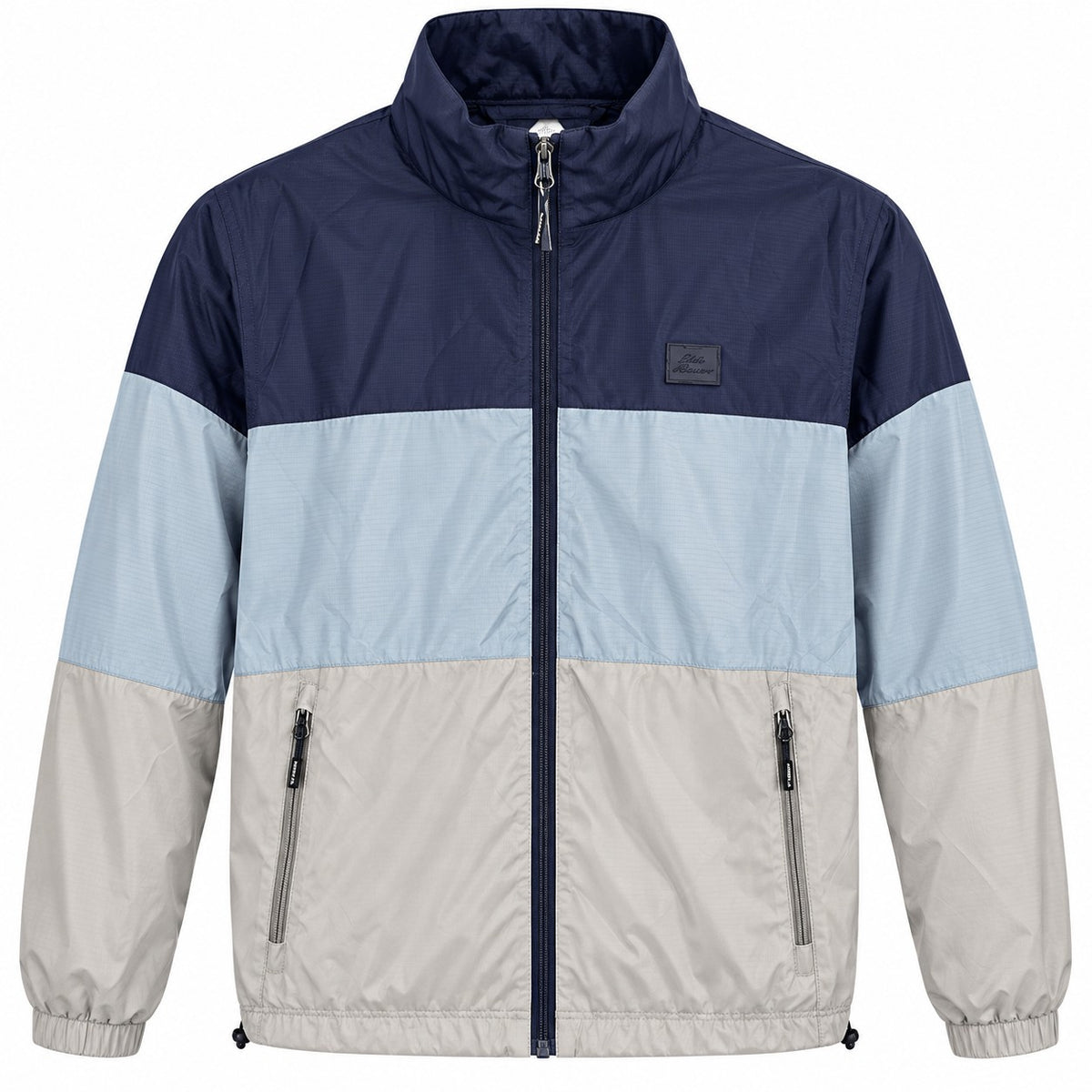 CHAMARRA CABALLERO NEW BALANCE TRICOLOR GRIS, AZUL Y AZUL NAVY