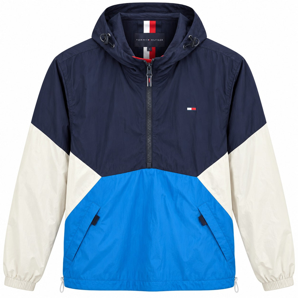 CHAMARRA CABALLERO TOMMY HILFIGUER AZUL NAVI, BLANCO C/ AZUL Y GORRO S