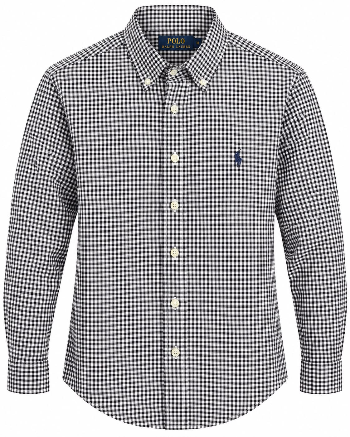 CAMISA PRL SLIM FIT STRETCH BLANCA CUADROS PEQUEÑOS CAFÉ S