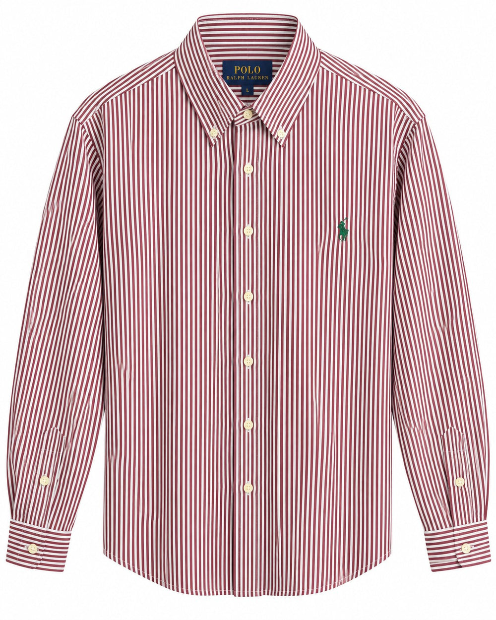 CAMISA PRL SLIM FIT BLANCA LINEAS VINO S