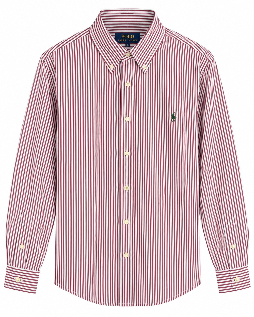 CAMISA PRL SLIM FIT BLANCA LINEAS VINO XL