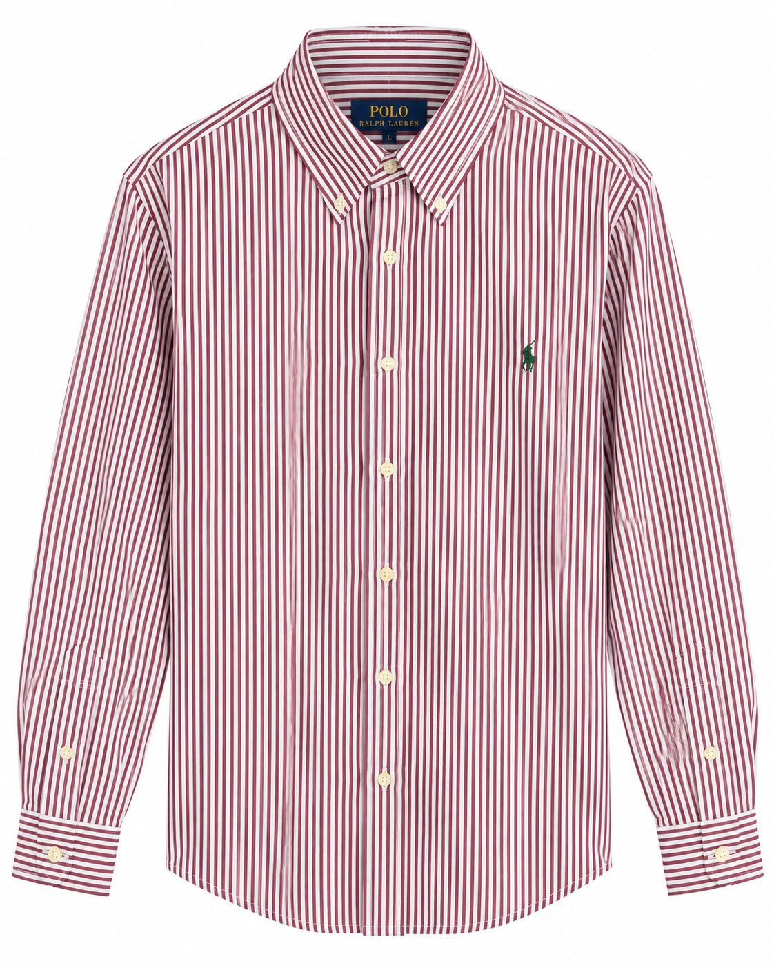 CAMISA PRL SLIM FIT BLANCA LINEAS VINO XL