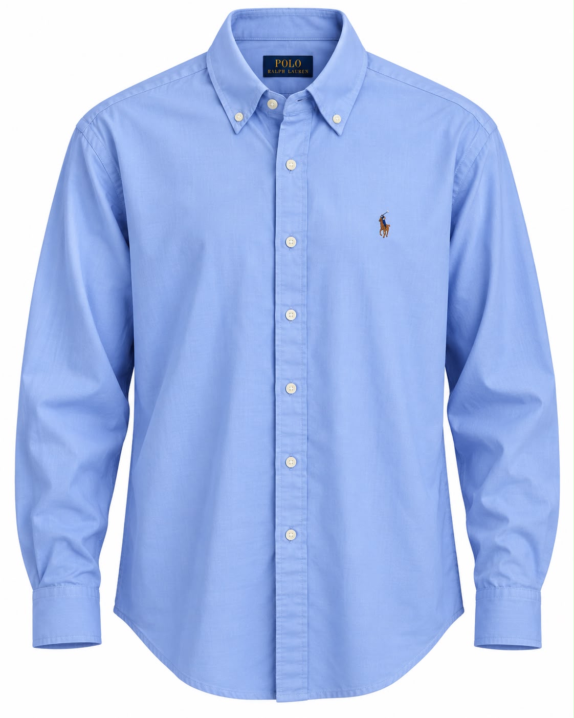CAMISA PRL SLIM FIT BLANCA LINEAS DELGADAS AZULES XXL