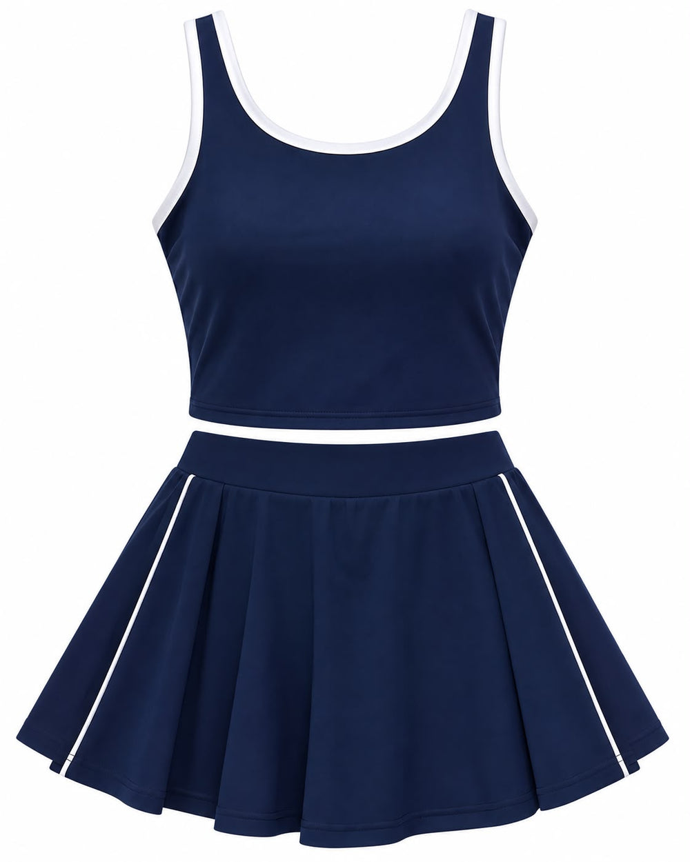SET DEPORTIVO AZUL NAVY COSTURAS BLANCAS S
