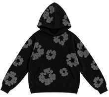 SUDADERA CABALLERO STUSSY NEGRA CON DISEÑO FLORES CIRCULARES NEGRA