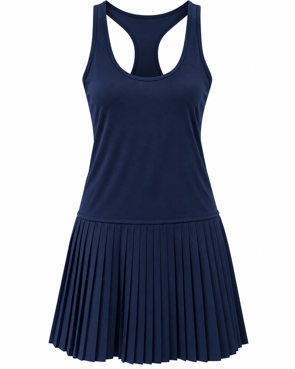 VESTIDO DEPORTIVO AZUL NAVY TABLEADO M