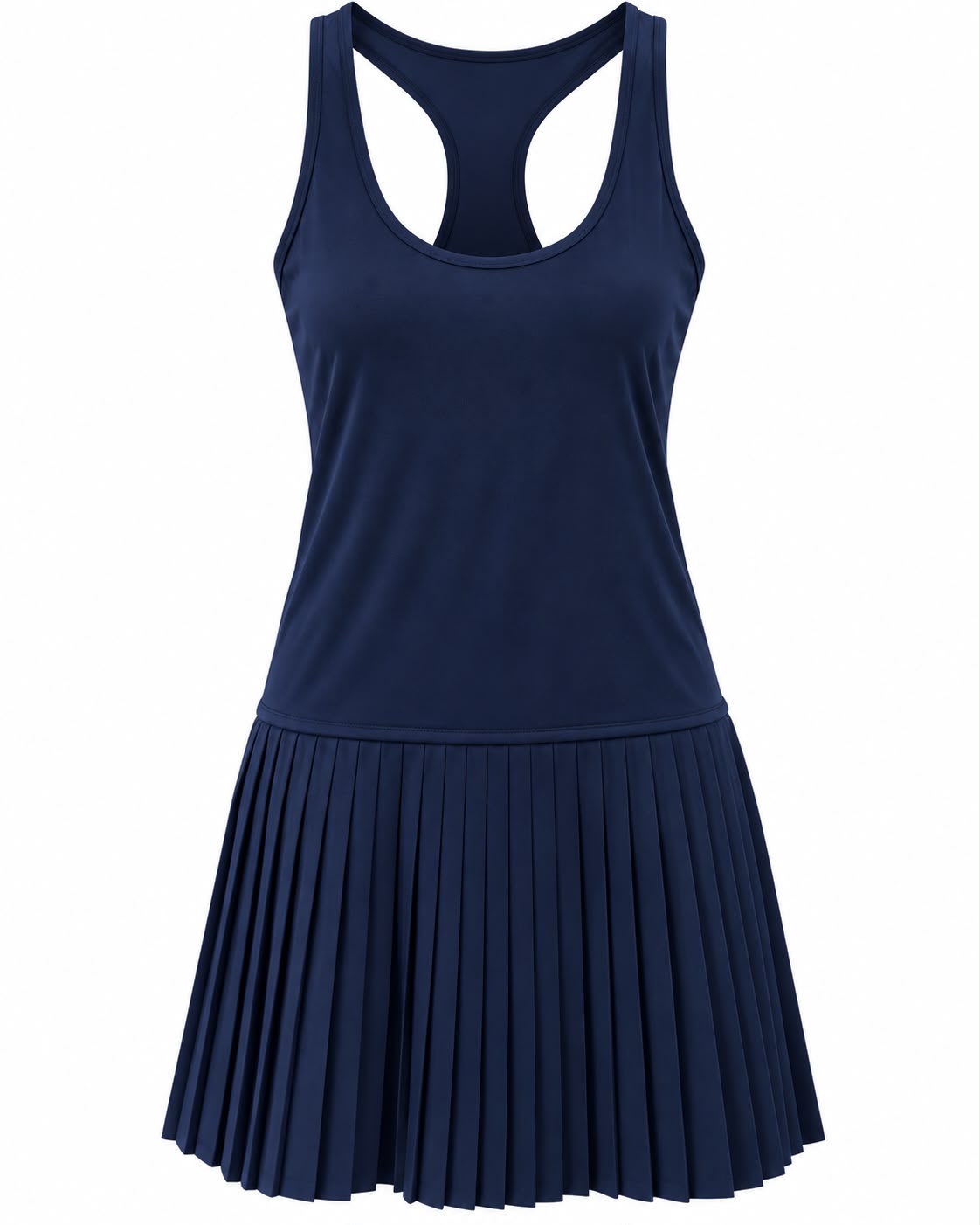 VESTIDO DEPORTIVO AZUL NAVY TABLEADO M