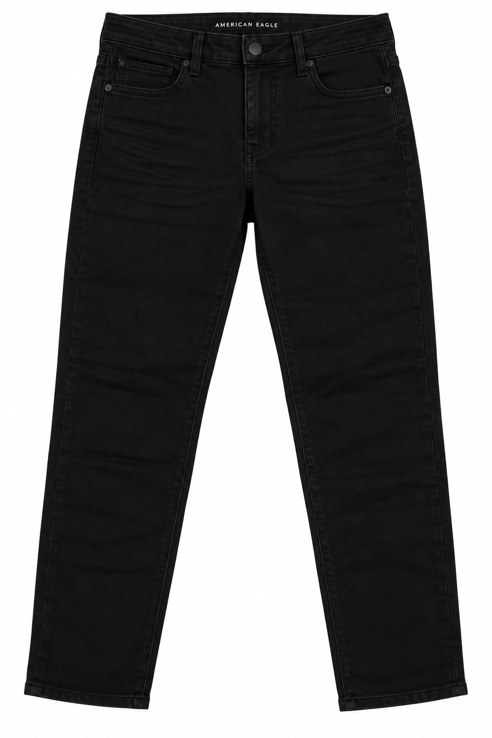 PANTALON AMER. EAGLE NE(X)T LVL STR SKINNY PROPER BLACK FUSELE COURT TAILLE BASSE 2368 16