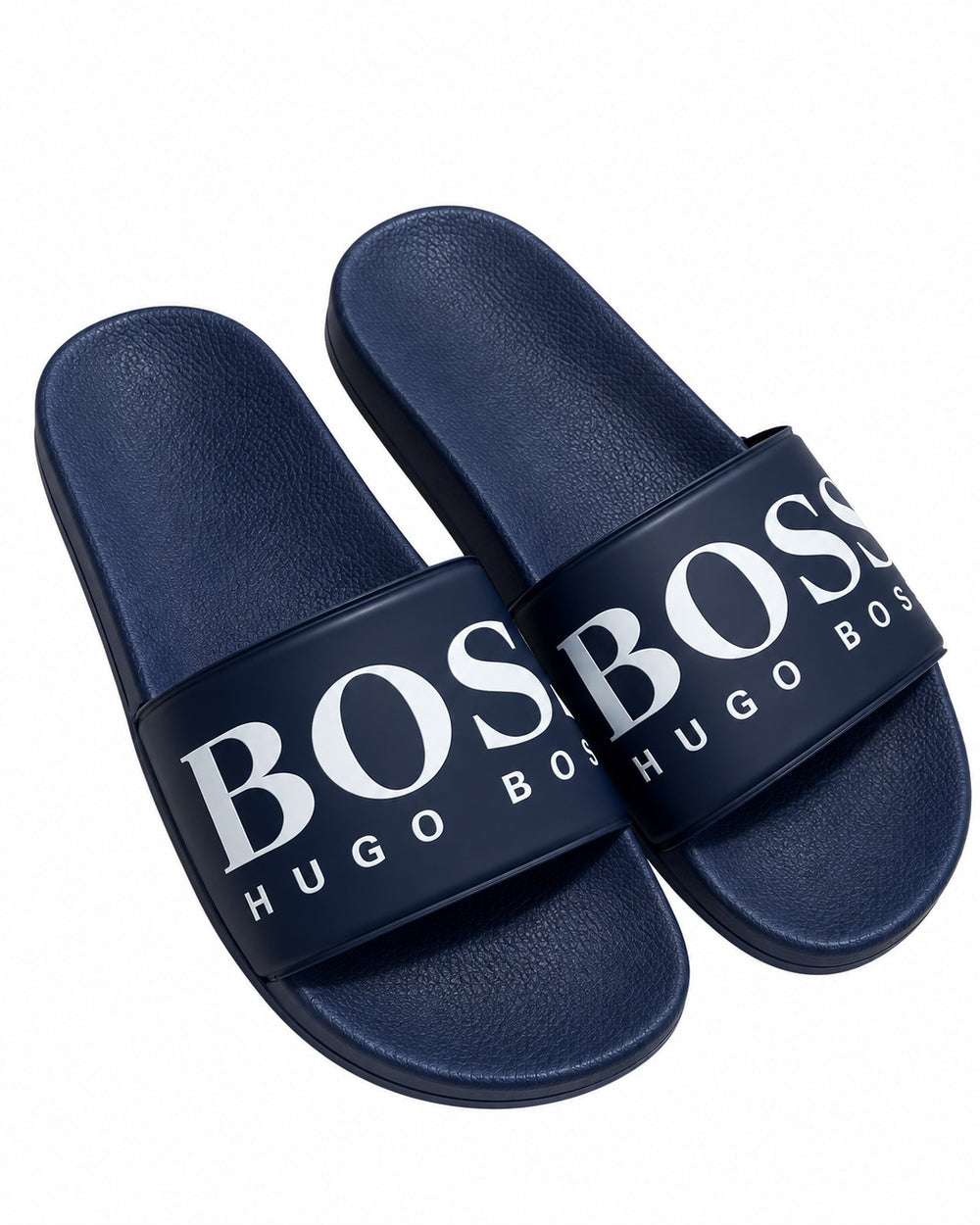 SANDALIAS CABALLERO HUGO BOSS AZUL NAVY CON LETRAS BLANCAS