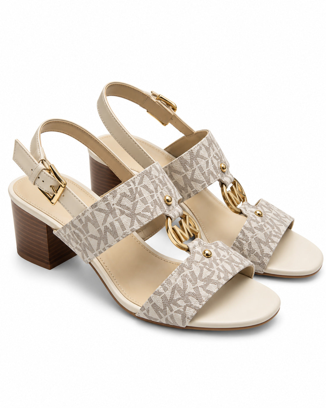 TACONES MK BLANCO MONOGRAMA ABIERTO 4.5 MX