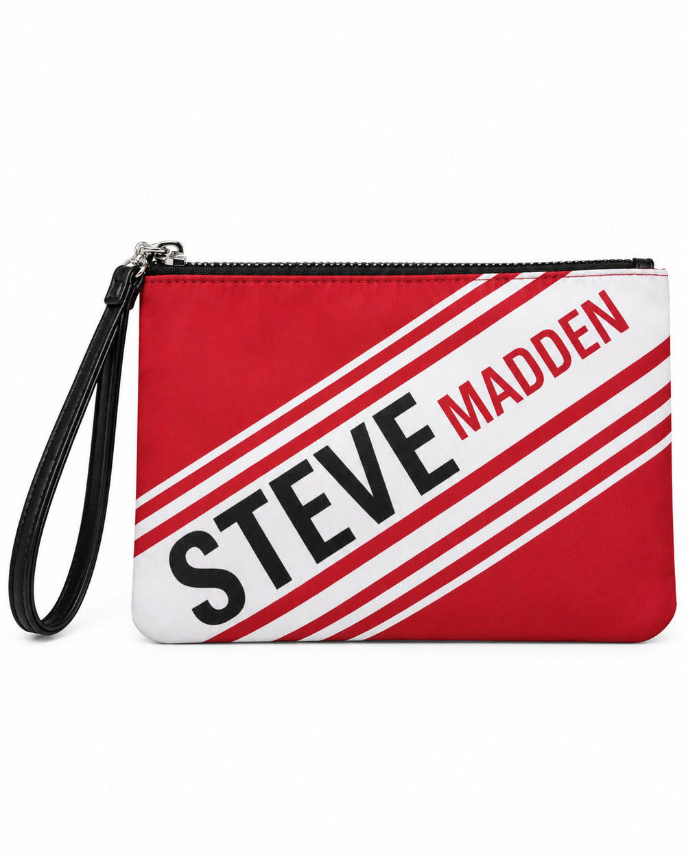 MUÑEQUERA STEVE MADEN ROJA CON LINEAS BLANCAS