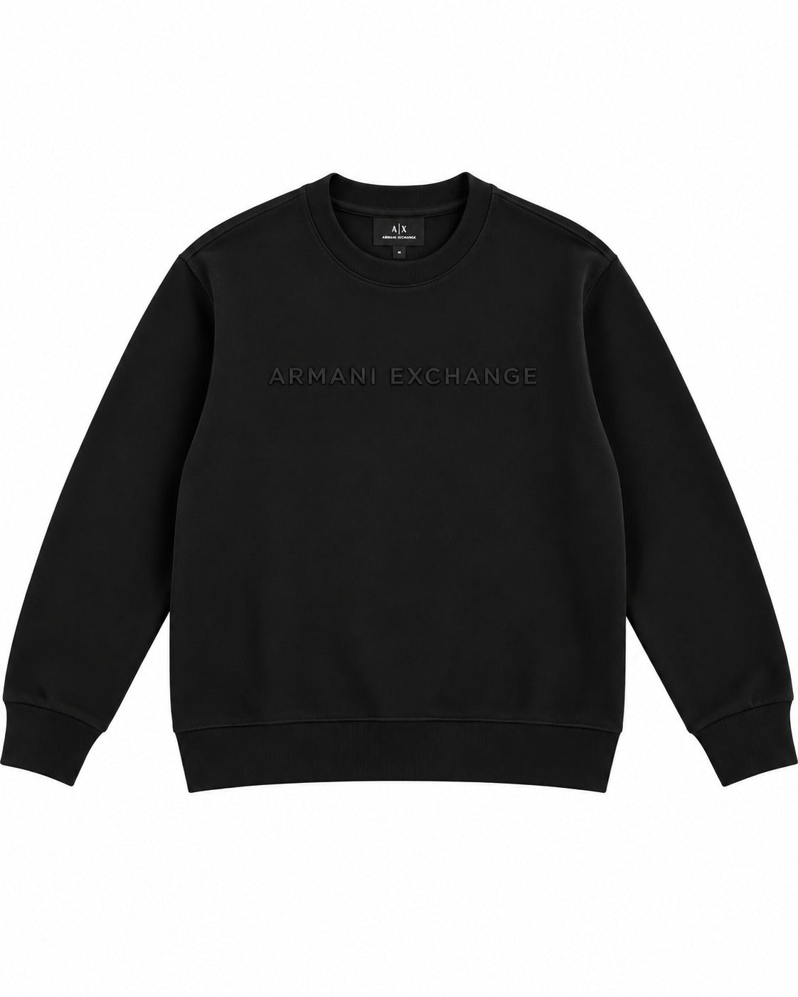 SUDADERA CABALLERO ARMANI EXCHANGE NEGRA LETRAS 3D M