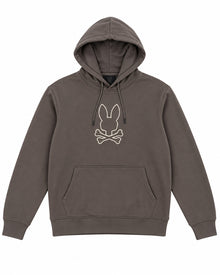 SUDADERA CABALLERO PSYCHO BUNNY CAFÉ CLARO LOGO BLANCO